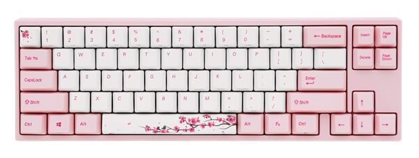 Ducky x Varmilo MIYA-Pro Sakura TKL Cherry MX Brown Nordic Layout /White &amp; Pink PBT keycaps