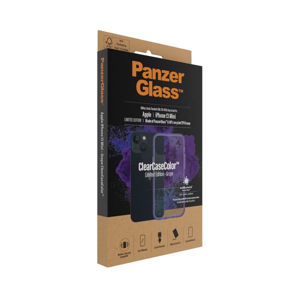 PanzerGlass ClearCase, iPhone 13 mini -suojakuori, Purppura