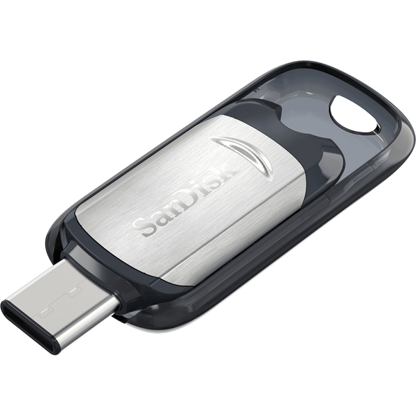SanDisk 128 Gt Ultra USB-C -muistitikku, Musta/Hopea