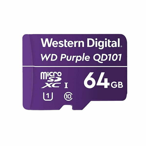 SanDisk WD Purple SC QD101 64GB MicroSDXC UHS-I Class 10 U1 card, Purple