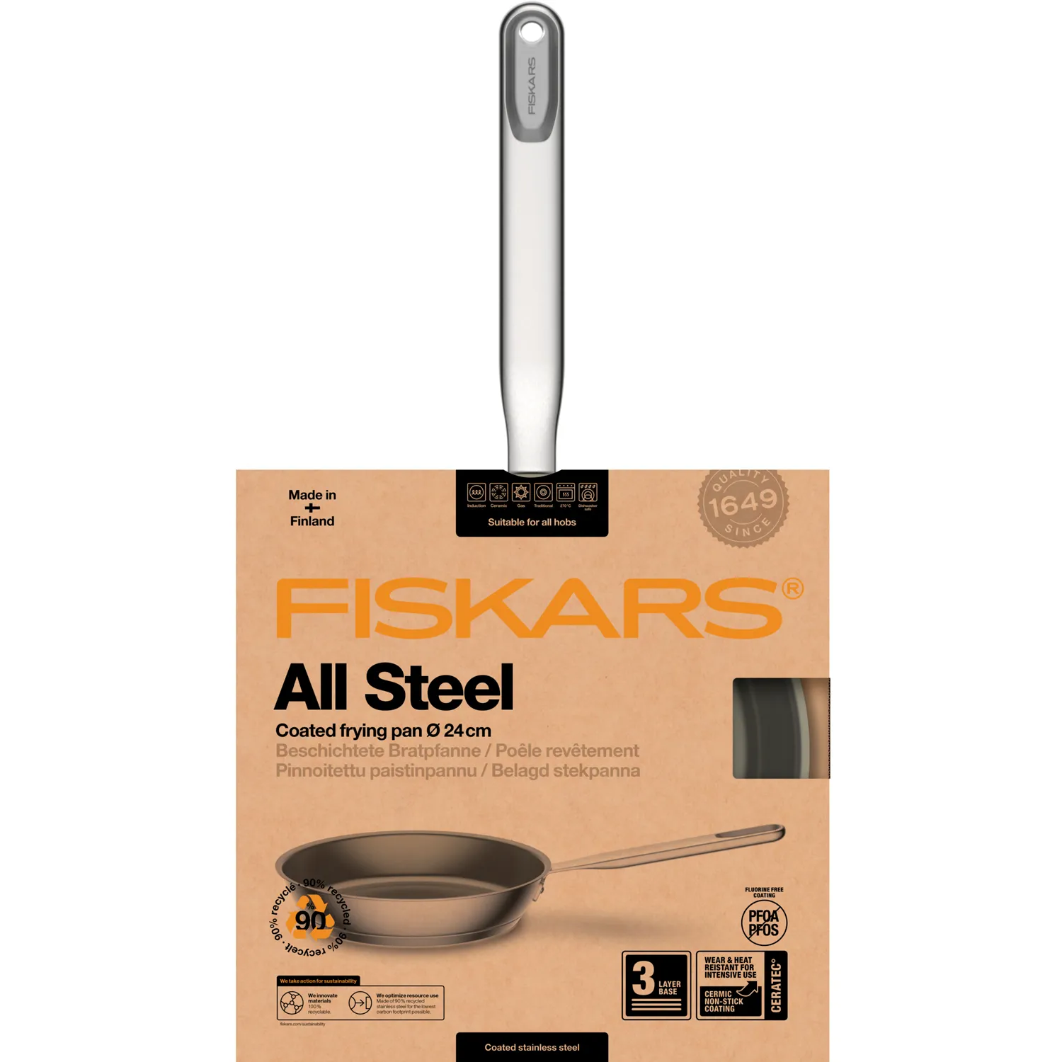 Fiskars All Steel - stekpanna, 24cm