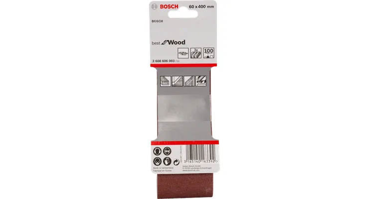 Bosch sanding belt BfWP, 100x610mm, K80 - 2608606136