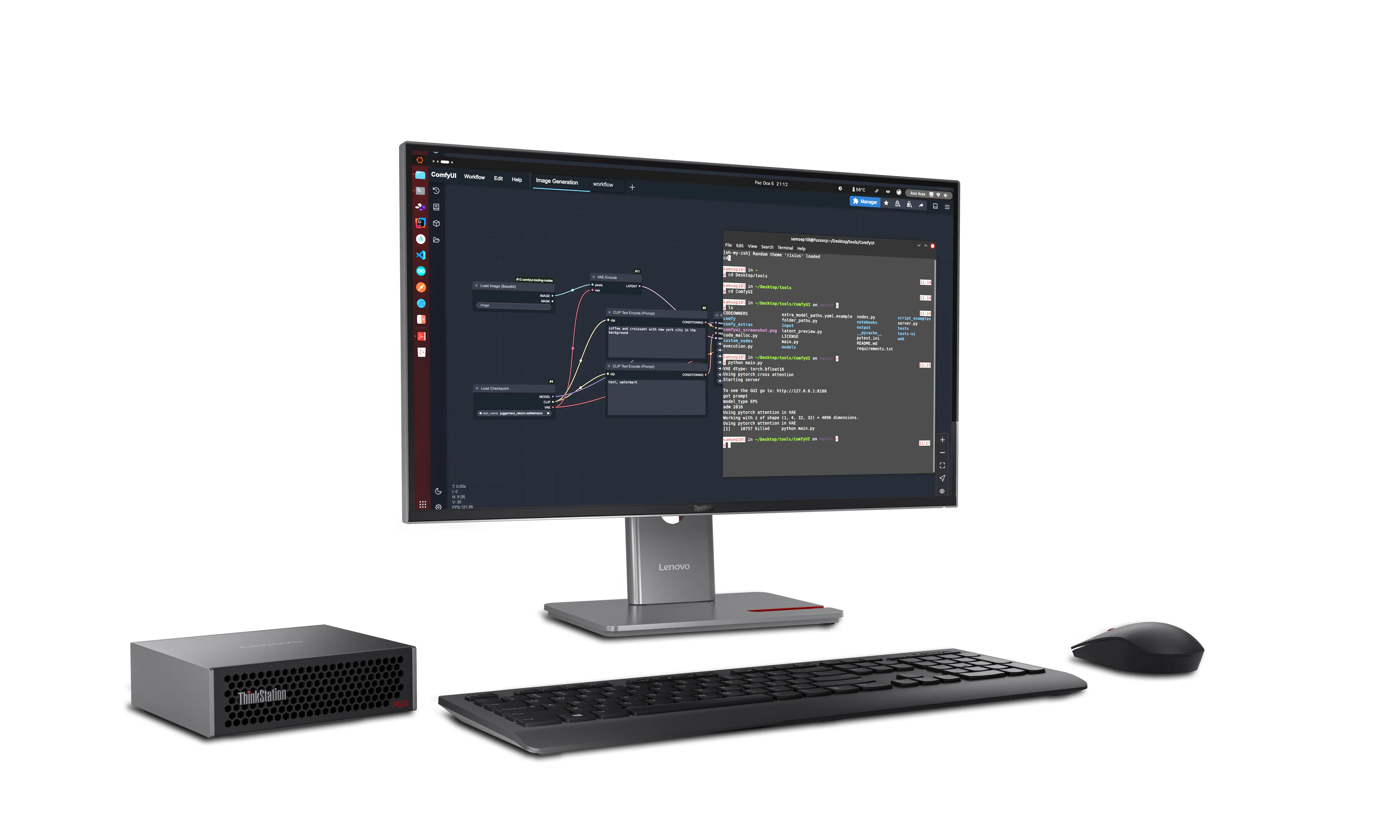 Lenovo ThinkStation PGX NVIDIA GB10 Grace Blackwell Superchip, 128 Gt, 4 Tt, NVIDIA Blackwell, NVIDIA DGX OS -ty&ouml;asema, mini-PC