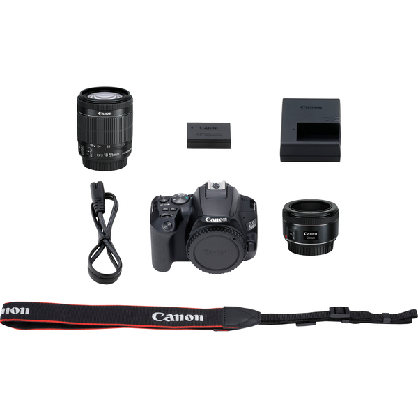 CANON CAMERA EOS 250D BK 18-55 S+50 1.8S