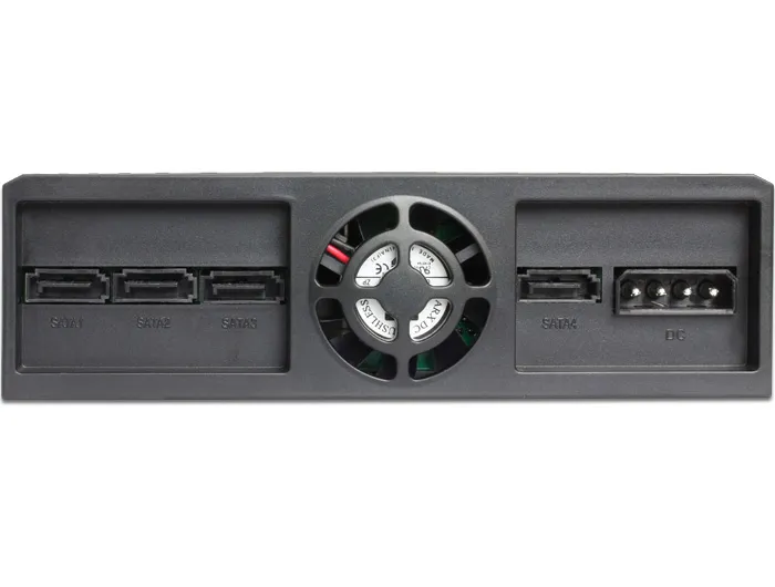 DE-LOCK 47220 Internal Drive Bay Adapter, 5.25-Inch Bay for Four 2.5-Inch SATA Drives, 6 Gbit/s, Hot-Swap