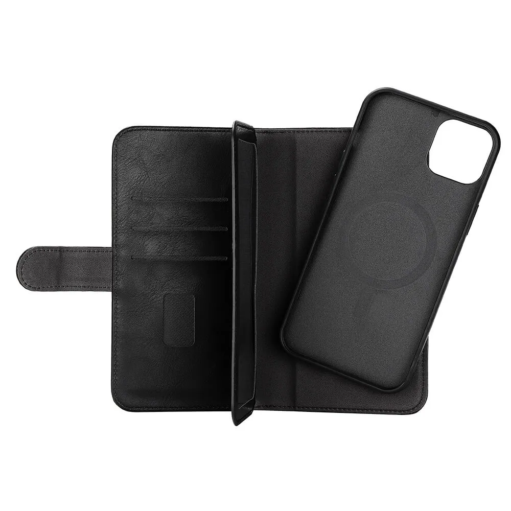 GEAR Wallet 7 Cards MagSeries, iPhone 14 Plus - 2-in-1 Wallet Case, Black