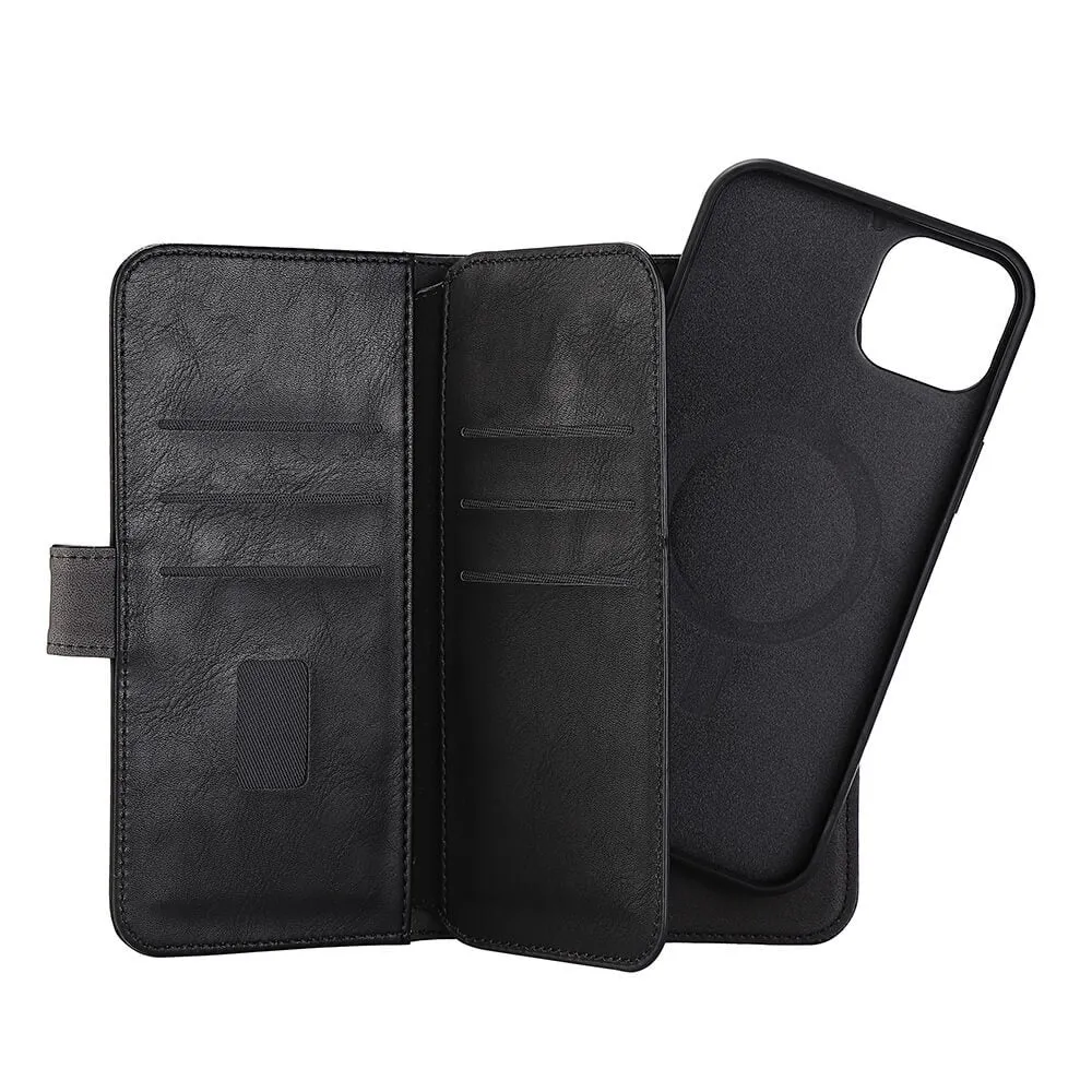 GEAR Wallet 7 Cards MagSeries, iPhone 14 Plus - 2-in-1 Wallet Case, Black