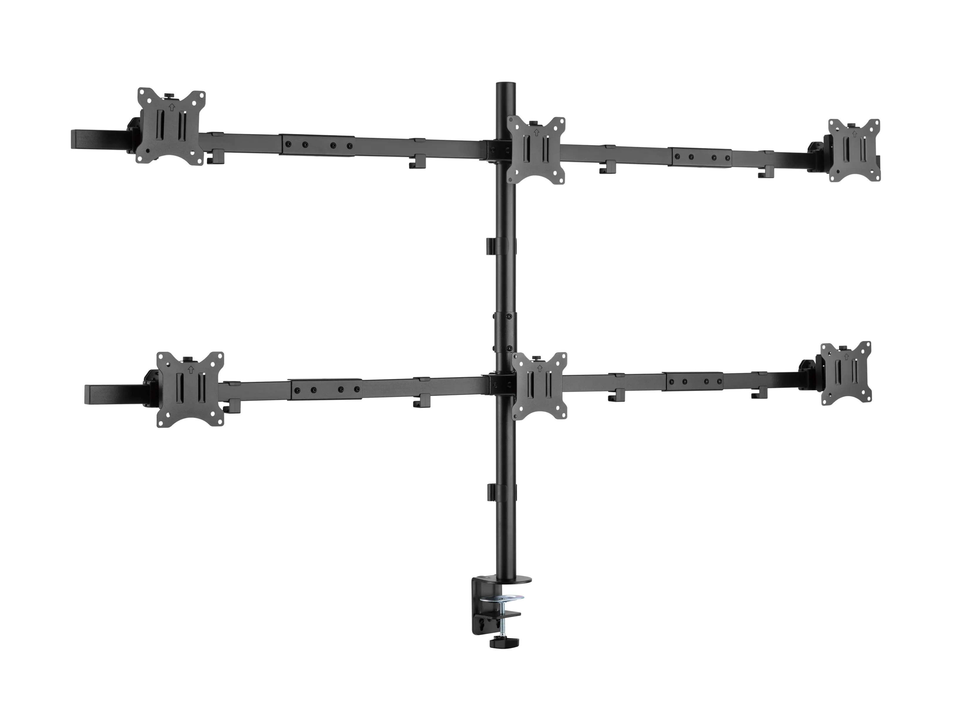 EQUIP 650160 Desk Mount, for 6 monitors, 17-32", full-motion, 7kg, Black