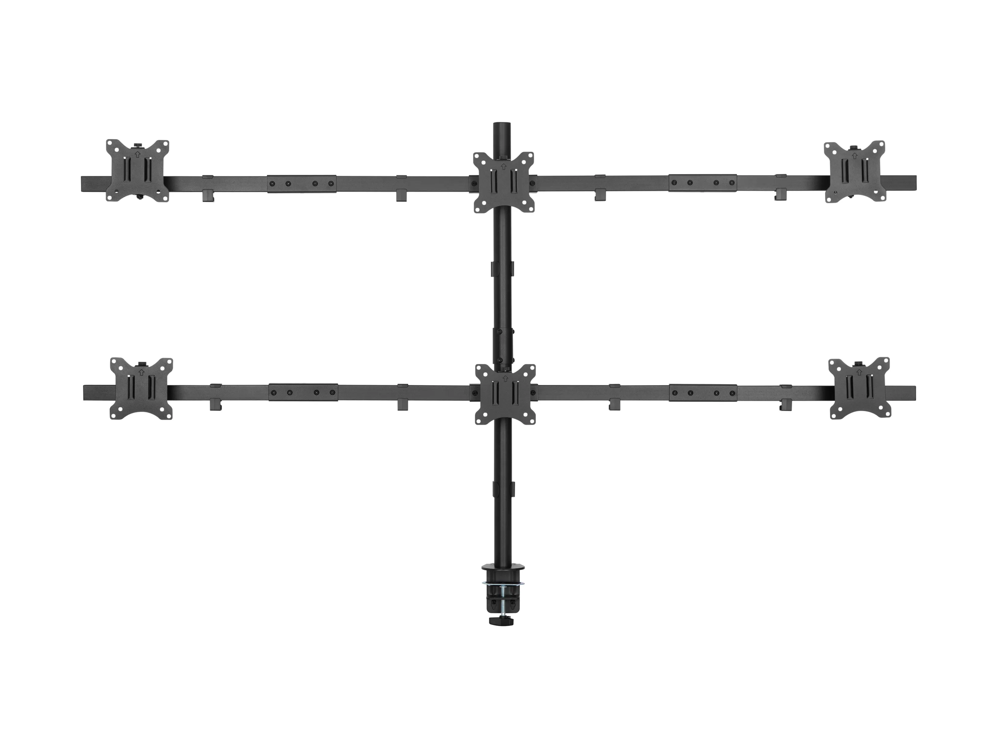 EQUIP 650160 Desk Mount, for 6 monitors, 17-32", full-motion, 7kg, Black