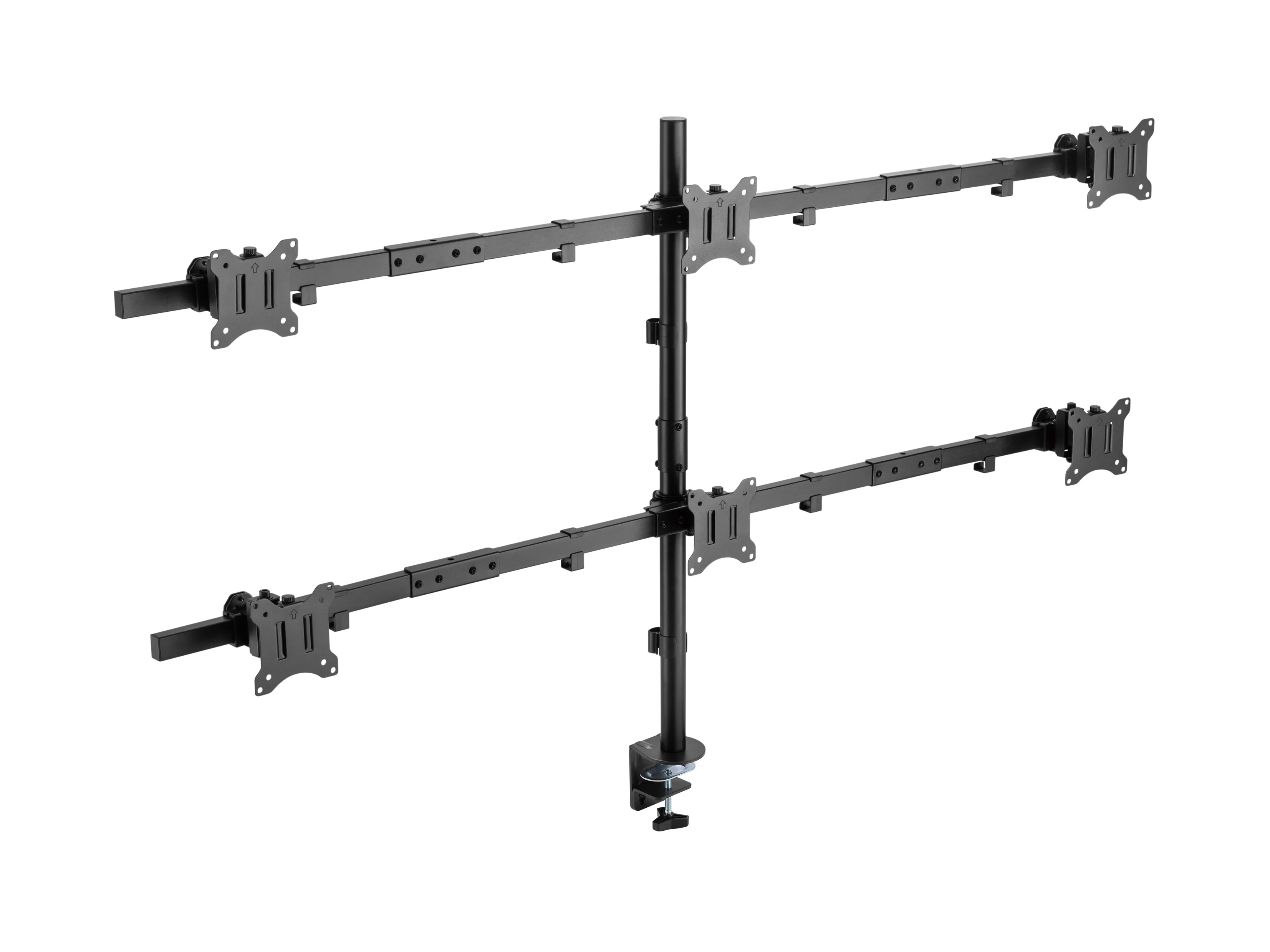 EQUIP 650160 Desk Mount, for 6 monitors, 17-32", full-motion, 7kg, Black