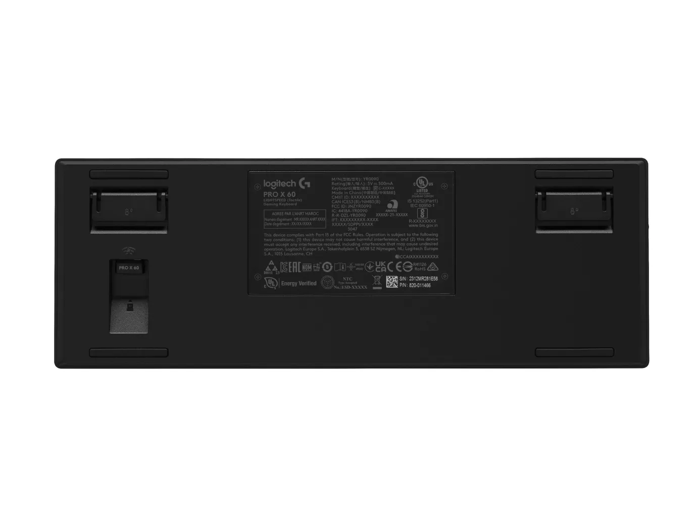 Logitech Pro X 60 LIGHTSPEED Tactile - tr&aring;dl&ouml;s gaming tangentbord, svart