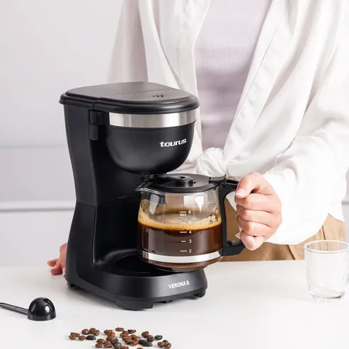 Taurus Verona Inox - coffee maker, black, 6 cups