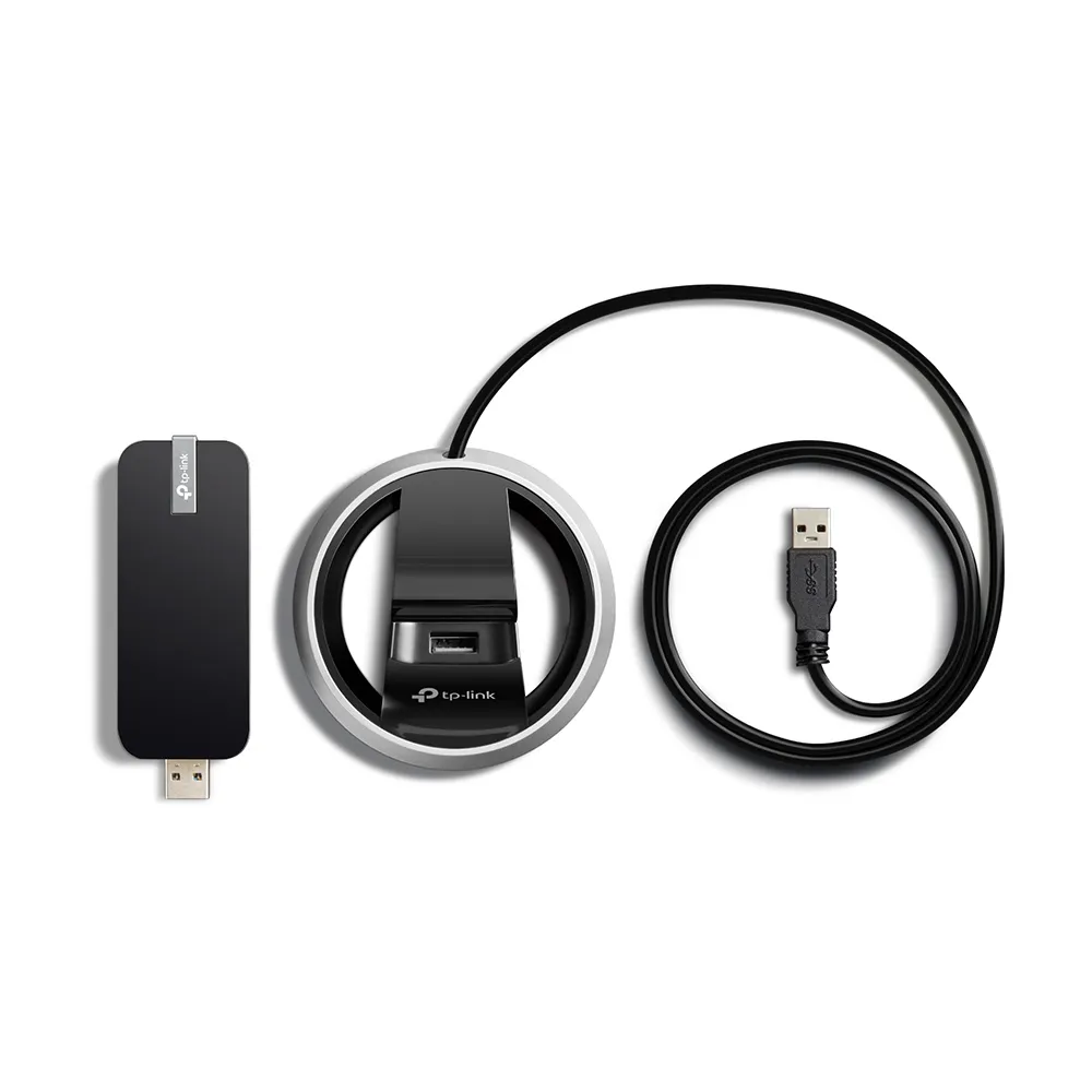 TP-LINK trådlöst nätverkskort, USB 3.0, Dual Band, AC1900, WPS, svart