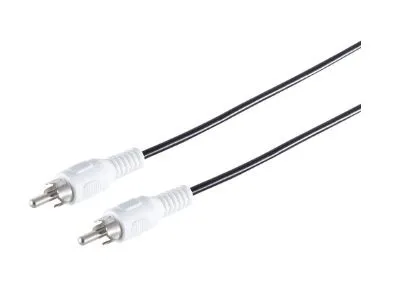 MicroConnect RCA Gold -audiokaapeli, uros/uros, 5 m, Musta
