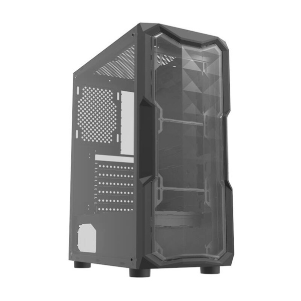 DARKFLASH Aquarius Acrylic Midi-Tower Case with window, Black
