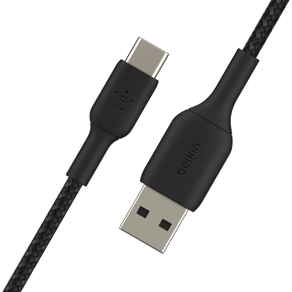 Belkin Boost Charge Braided USB-A - USB-C - cable, 2 m, Black