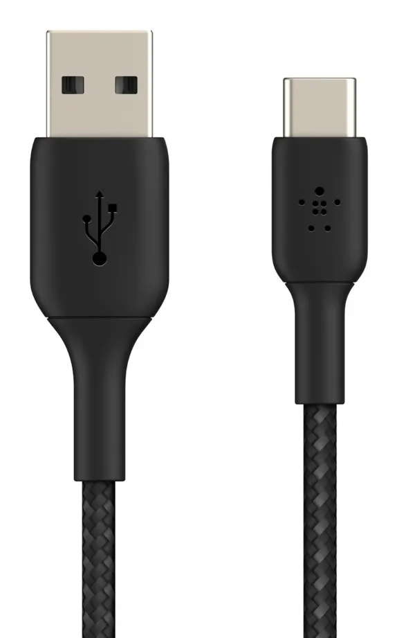 Belkin Boost Charge Braided USB-A - USB-C - cable, 2 m, Black