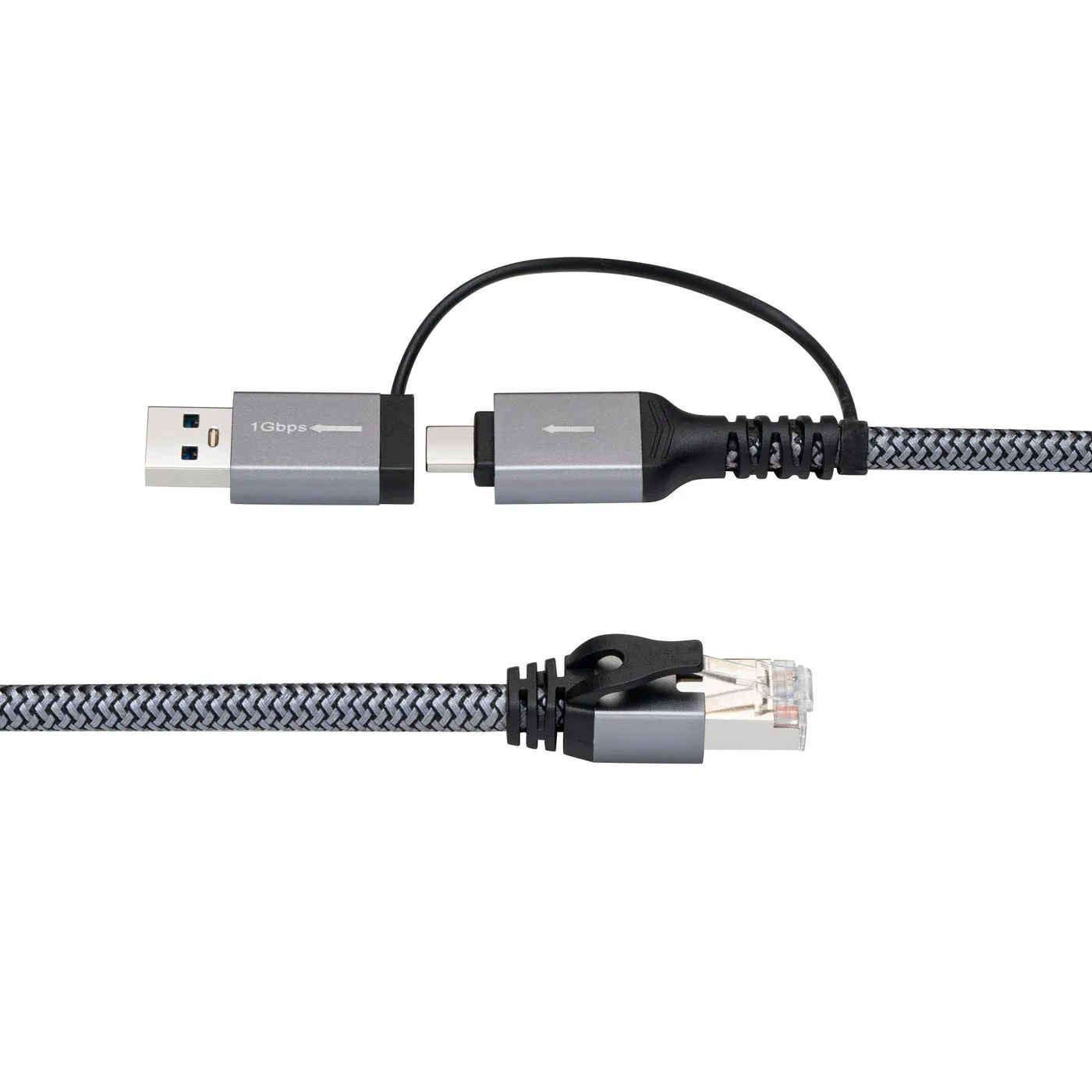 Microconnect CAT6 FTP to USB A-C adapter - cable, 1m