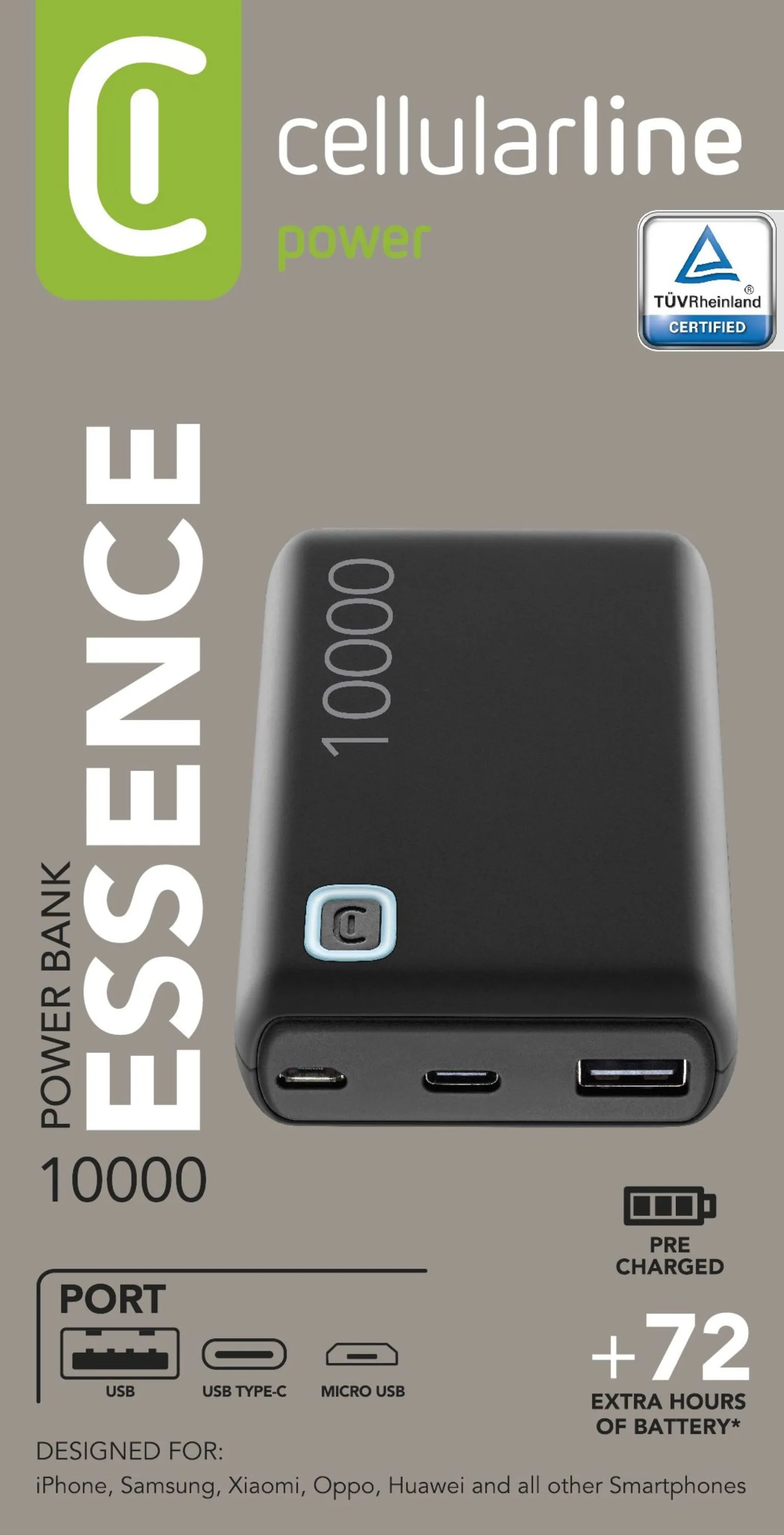 CELLULARLINE Power Bank ESSENCE 10000