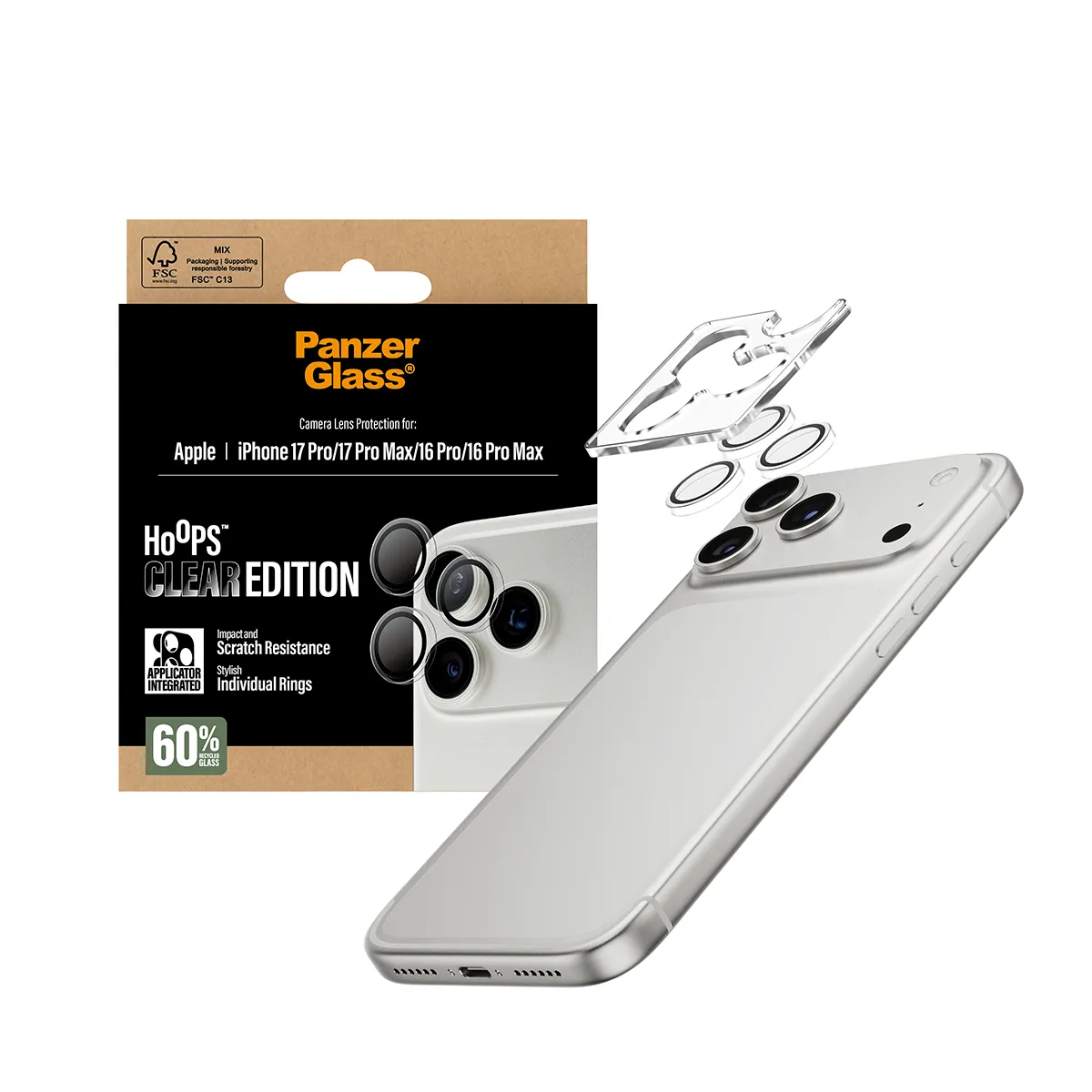 Panzerglass iPhone 17 Pro / 17 Pro Max - lens protector, Hoopstransparent