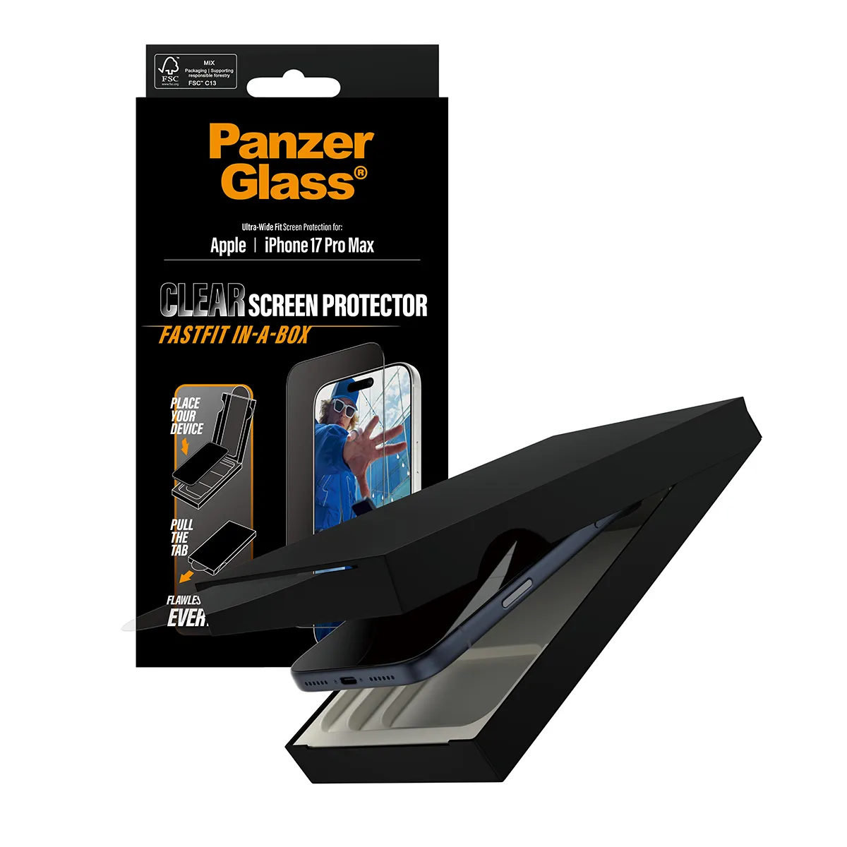 PanzerGlass Ultra-Wide Fit Alignerkit iPhone 17 Pro Max - Screen Protector