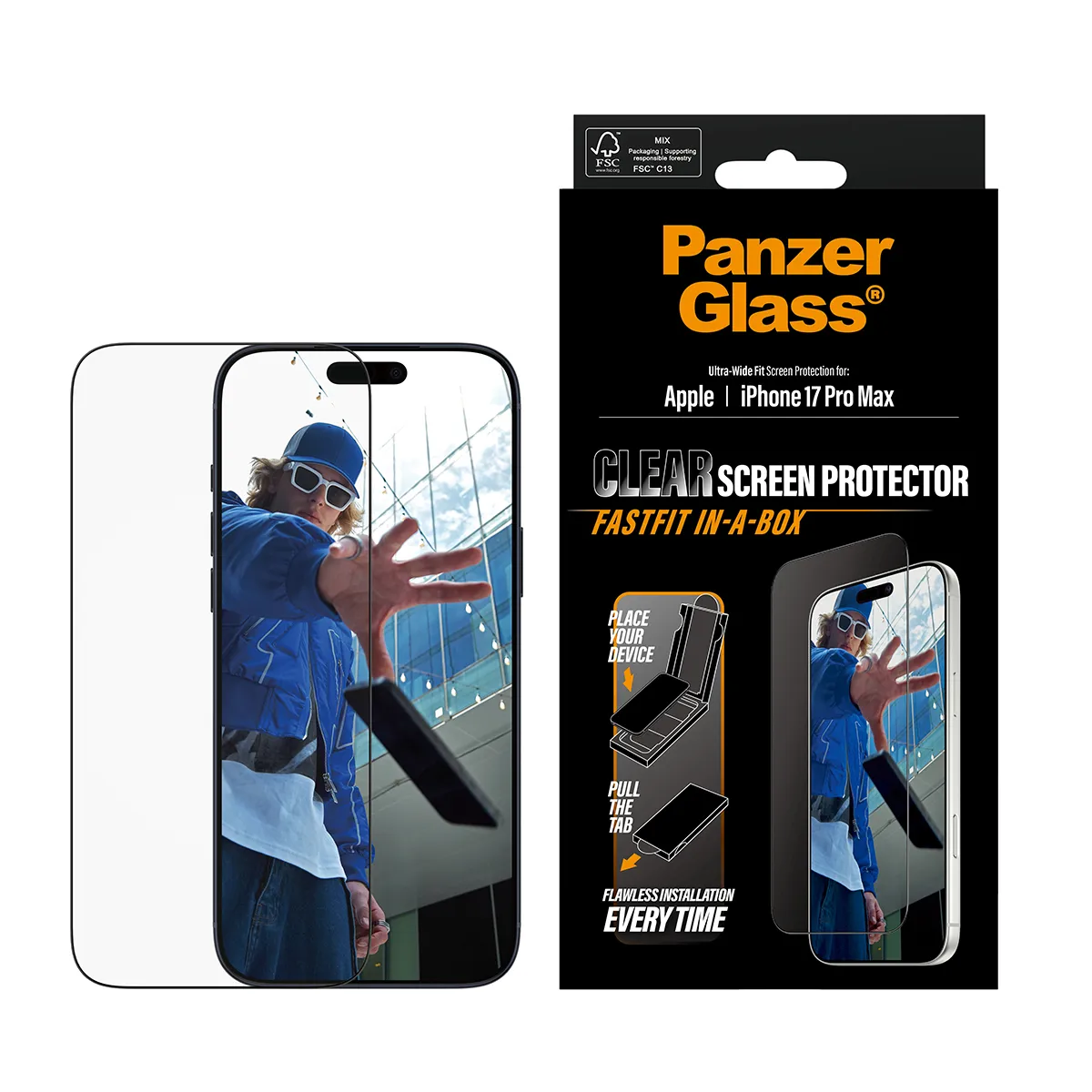 PanzerGlass Ultra-Wide Fit Alignerkit iPhone 17 Pro Max - Screen Protector