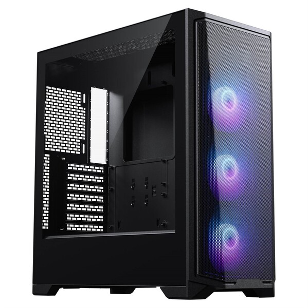 Phanteks Eclipse G370A , 3x Fan -miditornikotelo ikkunalla,  Musta