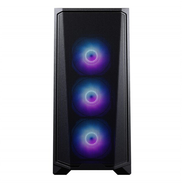 Phanteks Eclipse G370A , 3x Fan -miditornikotelo ikkunalla,  Musta