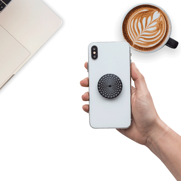 POPSOCKETS BackSpin Alum Propeller Avtagbart Grip med St&auml;llfunktion LUXE Spin