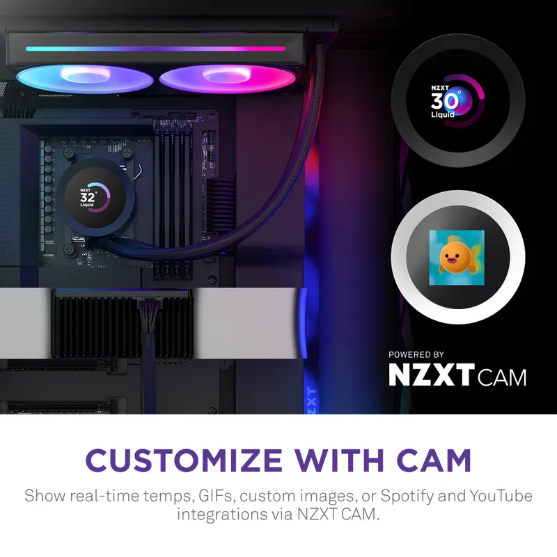 Kraken Plus 240 RGB - liquid cooler, Black