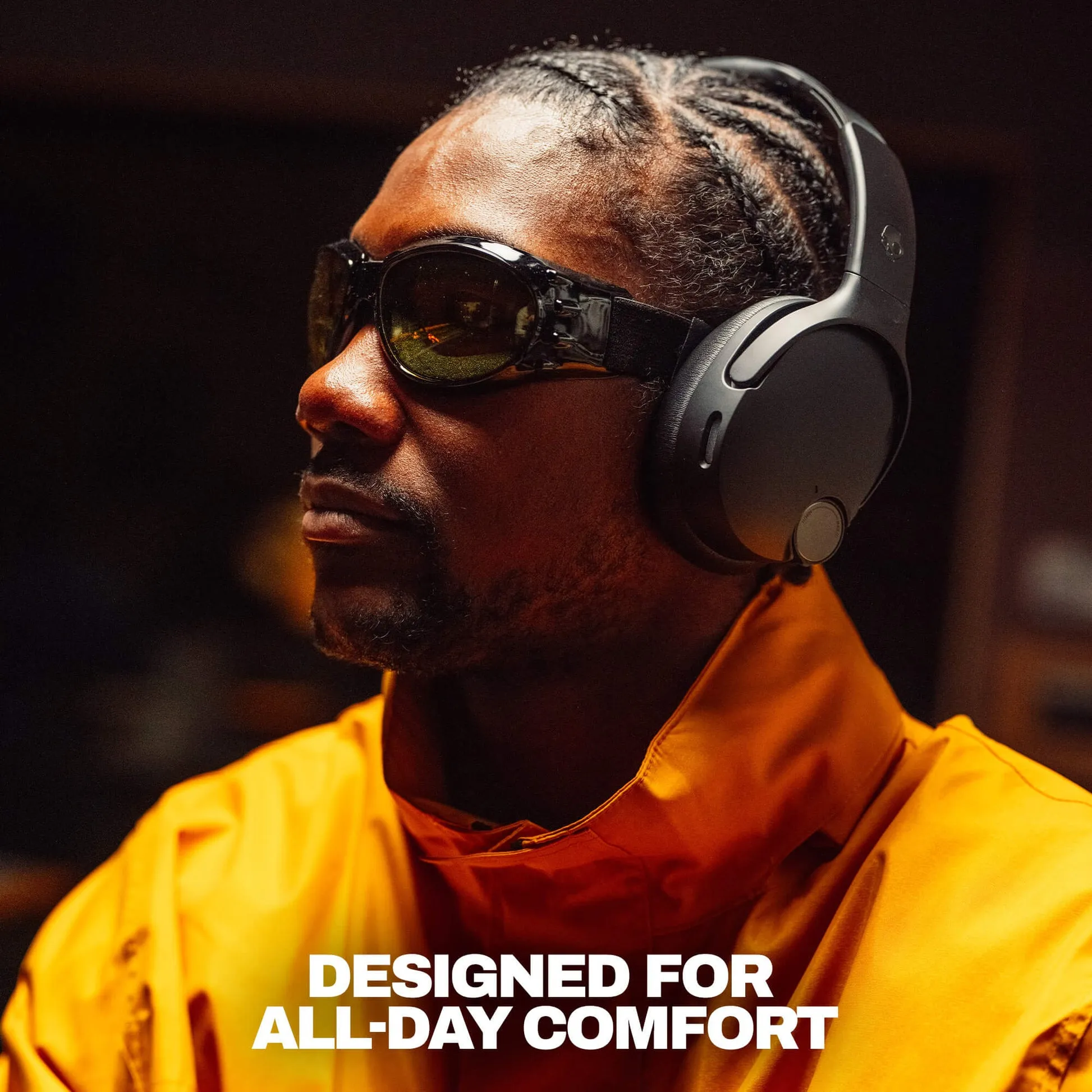 Skullcandy Crusher 1080 ANC tr&aring;dl&ouml;sa over-ear h&ouml;rlurar, svart