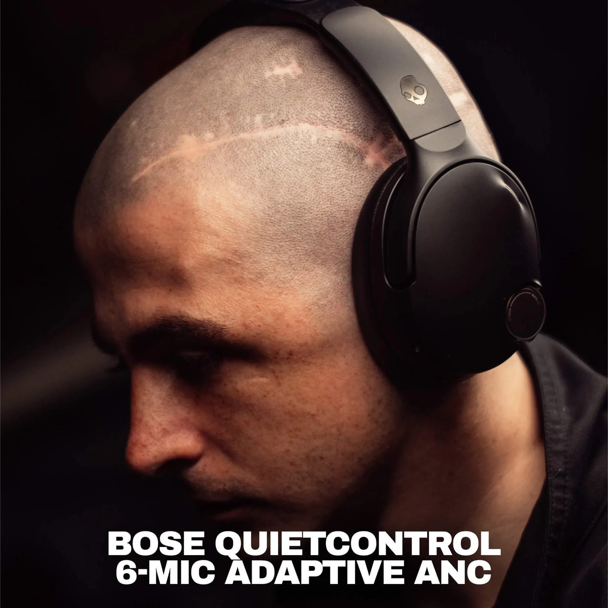 Skullcandy Crusher 1080 ANC tr&aring;dl&ouml;sa over-ear h&ouml;rlurar, svart