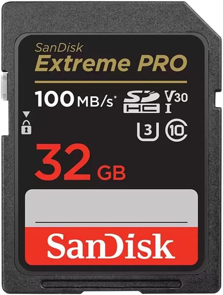 SanDisk Extreme PLUS 32 GB SD UHS-I U3 V30 kort
