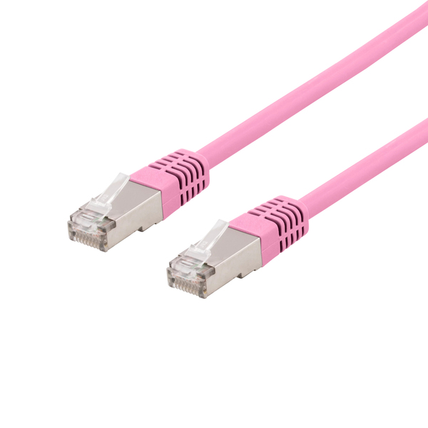 Deltaco Cat6 S/FTP - network cable, 1 m, Pink
