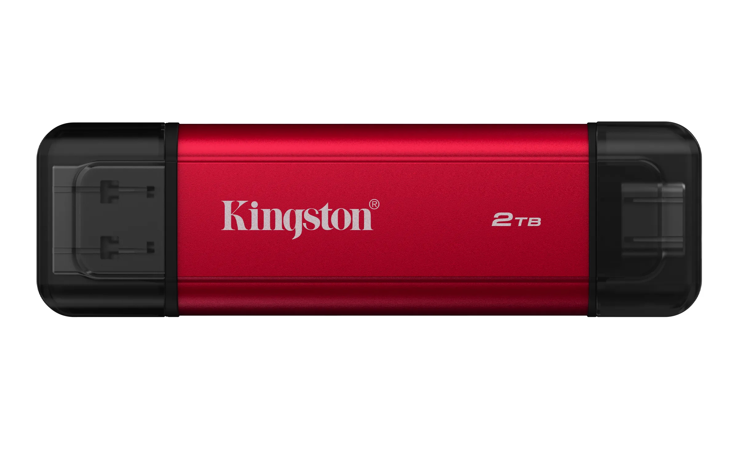 Kingston Dual Portable SSD 2 TB extern SSD med USB 3.2 Gen 2 (USB-A/USB-C), robust