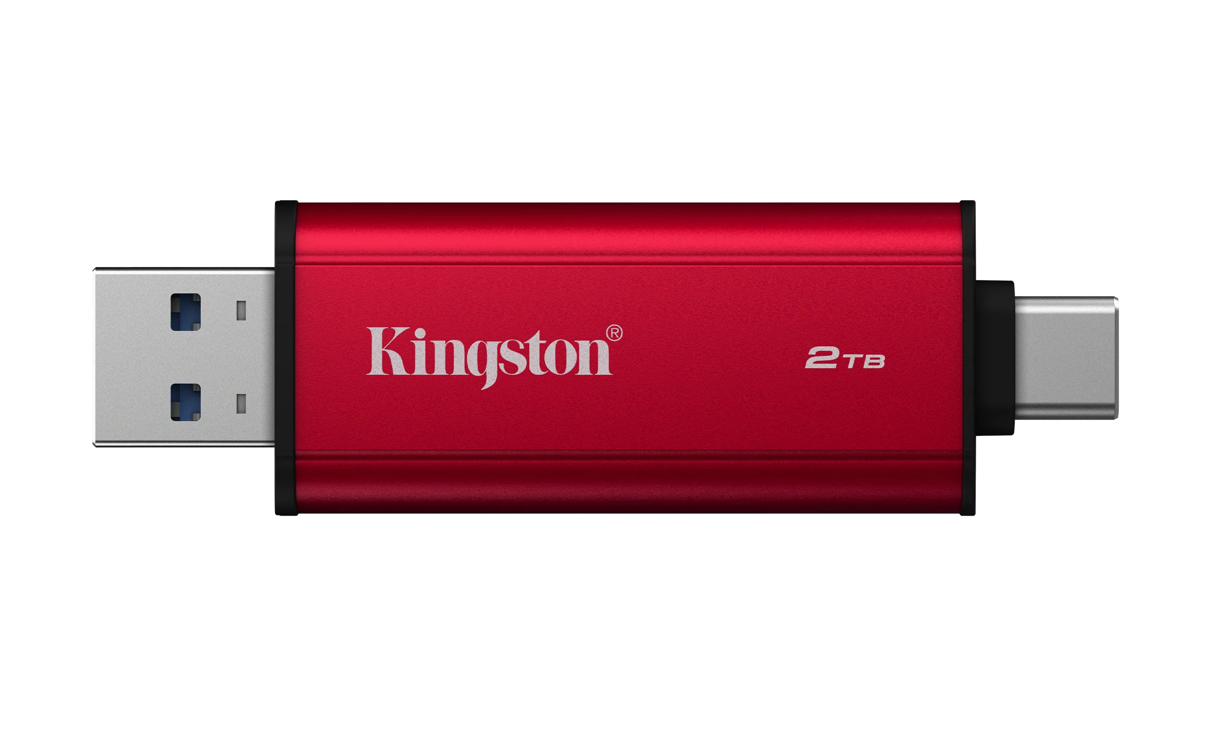 Kingston Dual Portable SSD 2 TB extern SSD med USB 3.2 Gen 2 (USB-A/USB-C), robust
