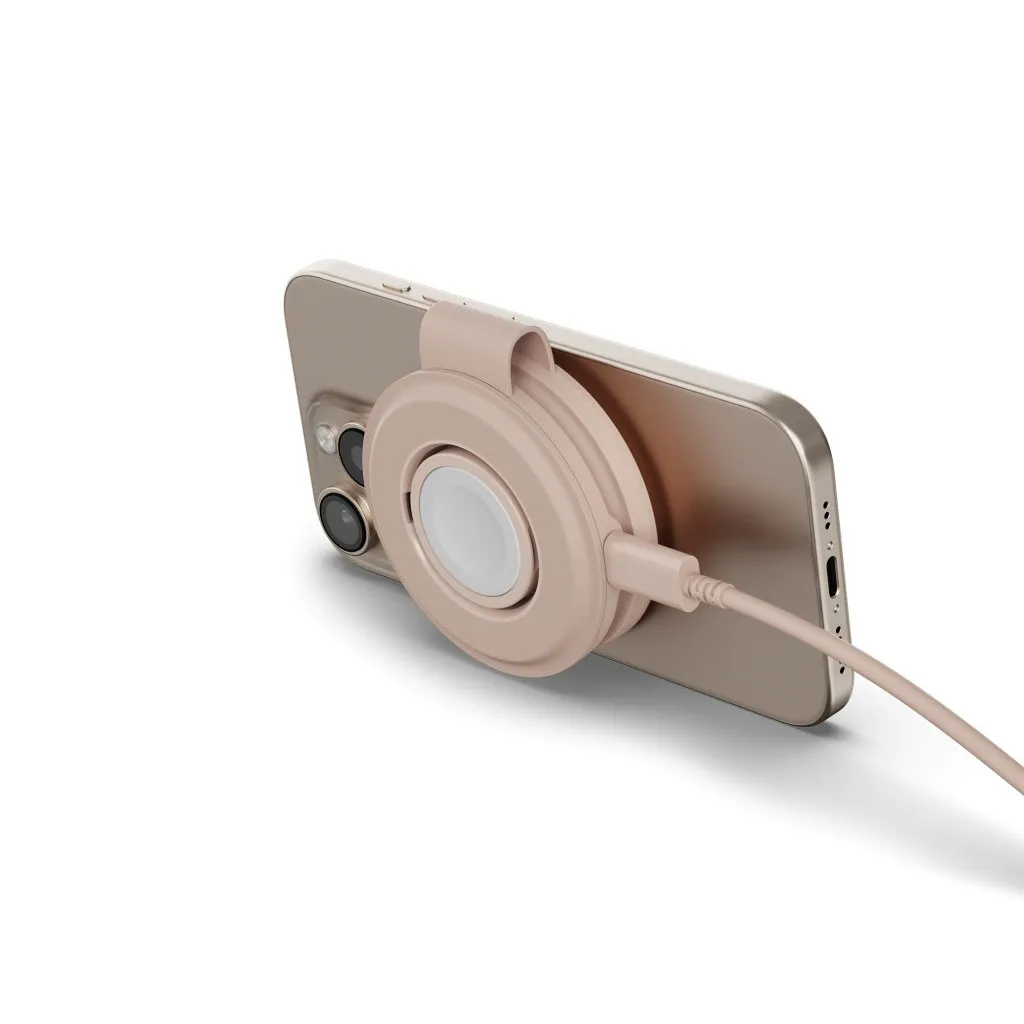 Satechi OntheGo 2-i-1 - wireless charger, Desert Rose