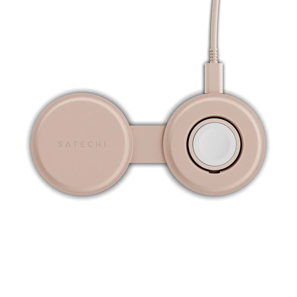 Satechi OntheGo 2-i-1 - wireless charger, Desert Rose