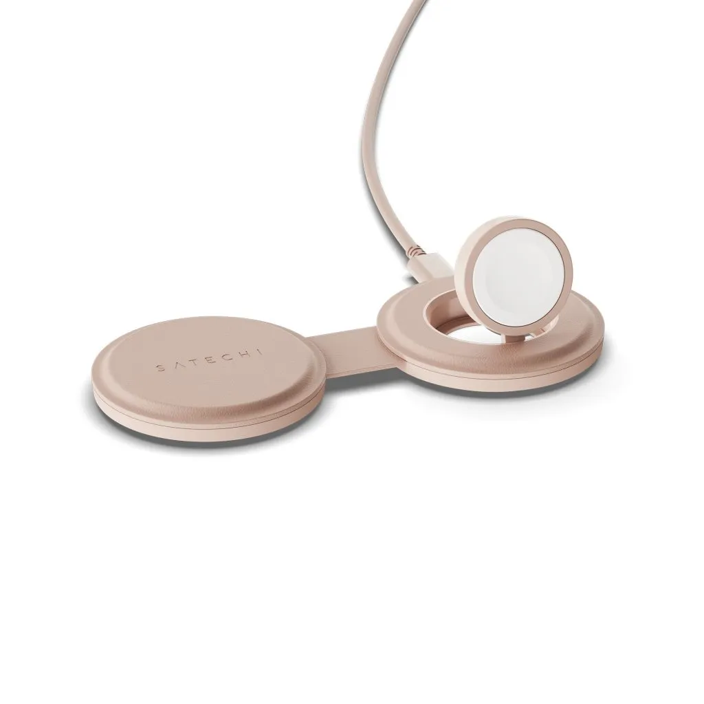 Satechi OntheGo 2-i-1 - wireless charger, Desert Rose