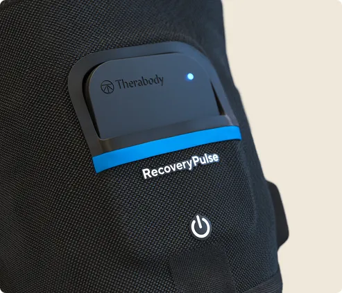 Therabody RecoveryPulse kompressions- och vibrations&auml;rm f&ouml;r armen, svart, storlek L