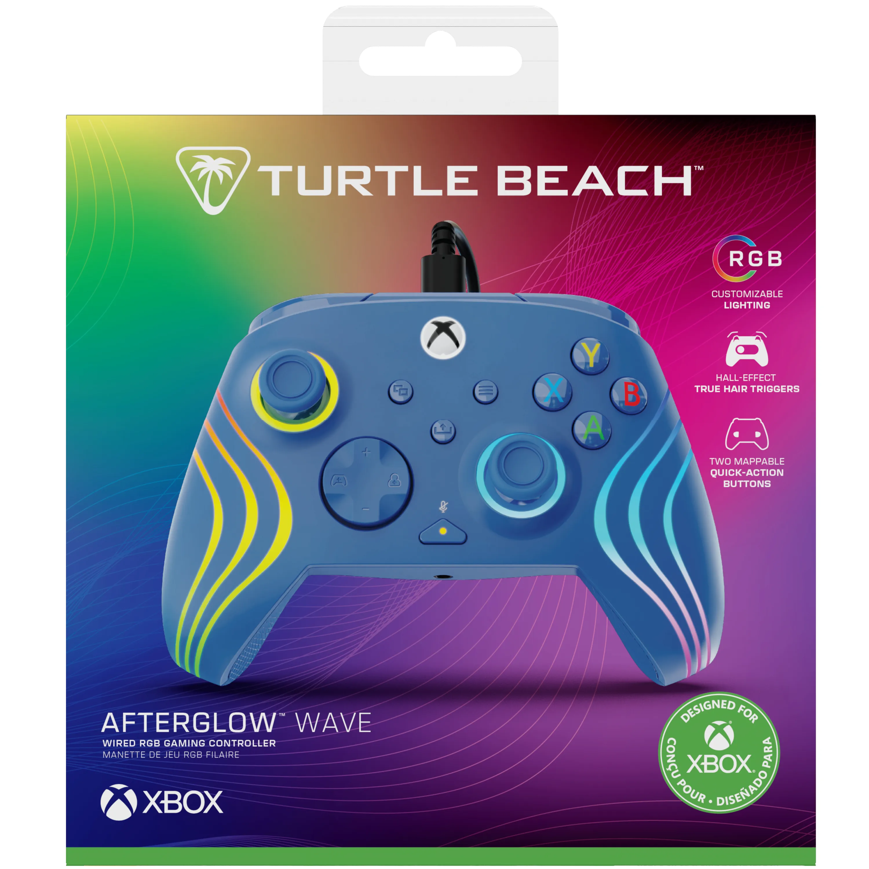 Turtle Beach Afterglow Wave Wired Gamepad for Xbox Series X|S, Xbox One &amp; PC - Blue