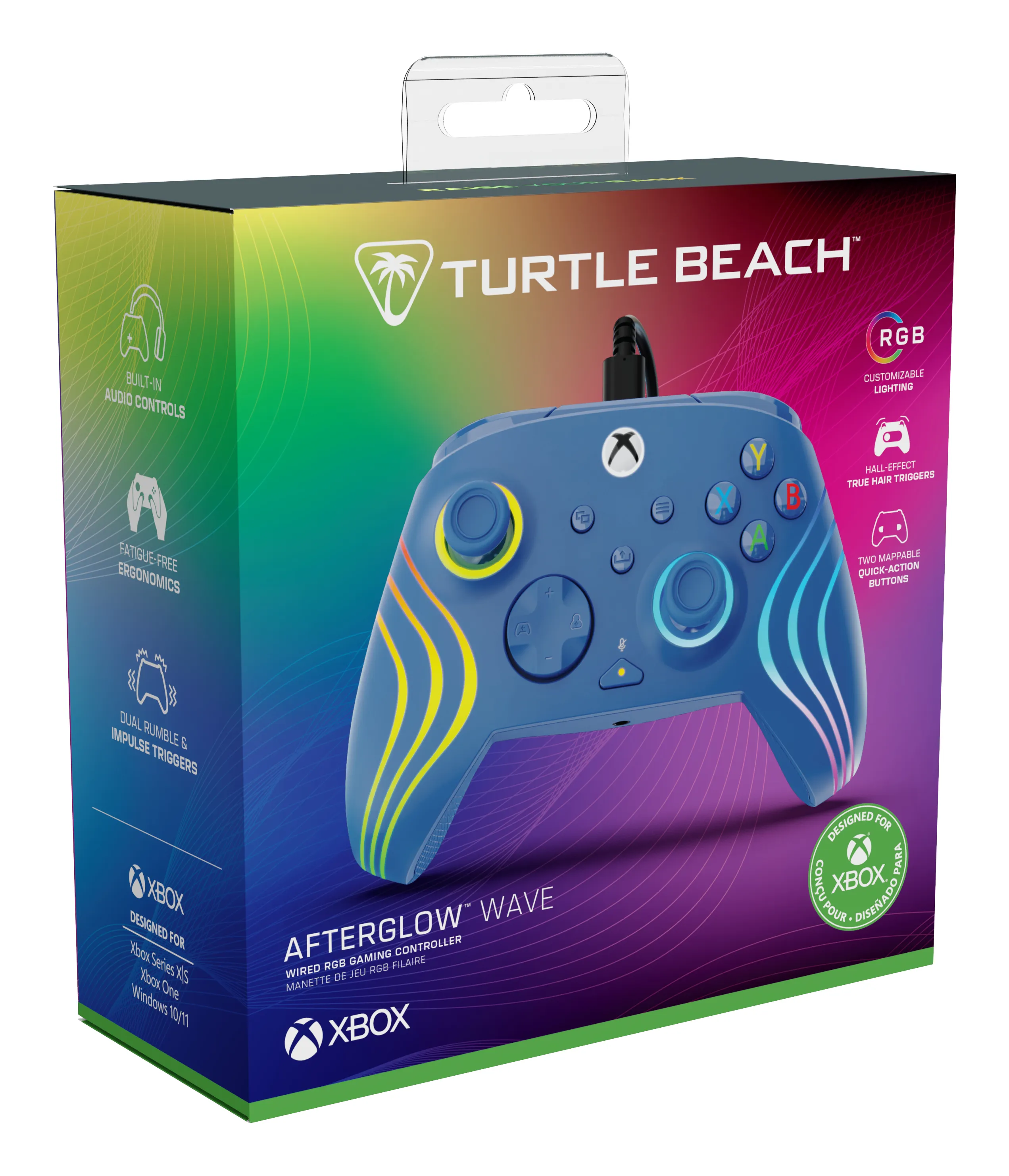 Turtle Beach Afterglow Wave Wired Gamepad for Xbox Series X|S, Xbox One & PC - Blue