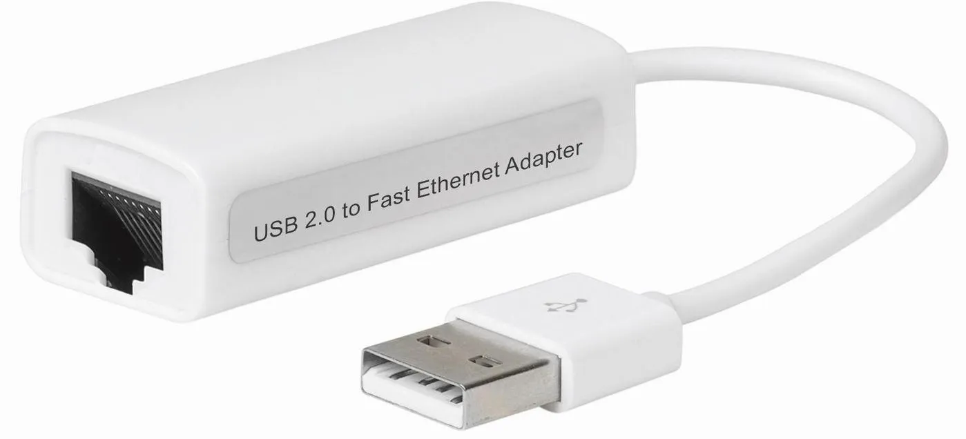 USB2.0 to Ethernet, White