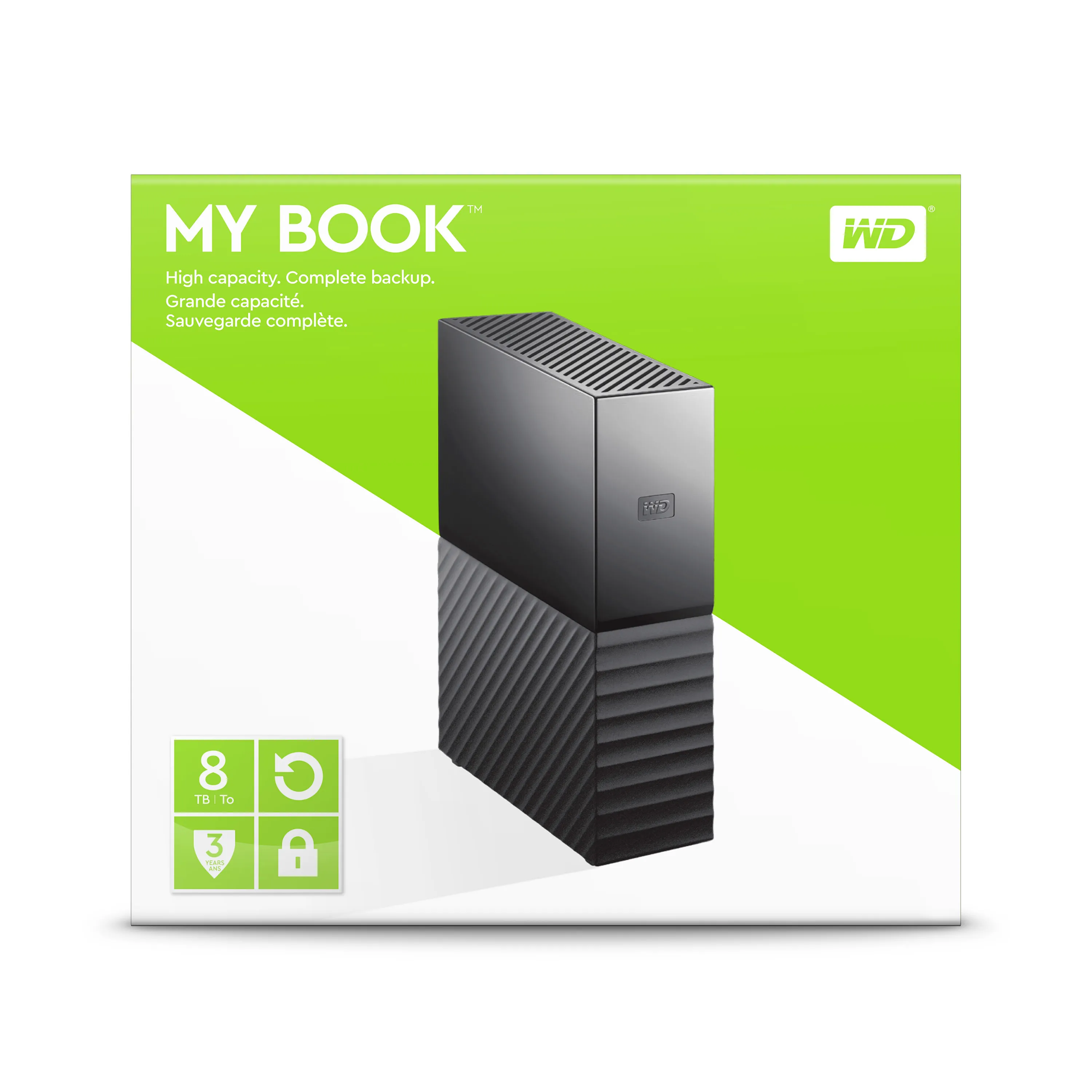 WD My Book 8 Tt -ulkoinen kovalevy, Musta