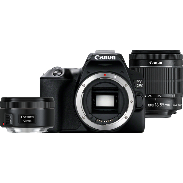 CANON CAMERA EOS 250D BK 18-55 S+50 1.8S