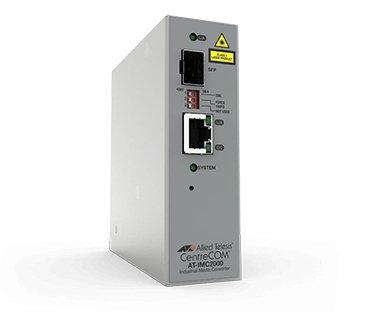 ALLIED TAA 10/100/1000T to 100X/1000X SFP Industrial Temp Gigabit Media Converter