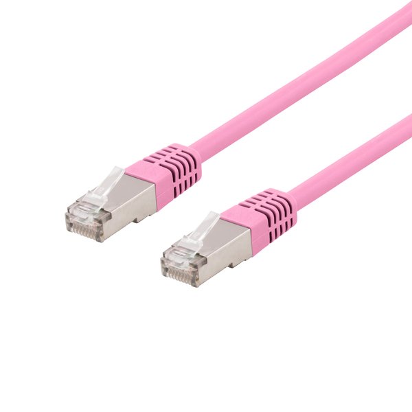 Deltaco Cat6 S/FTP - network cable, 1 m, Pink