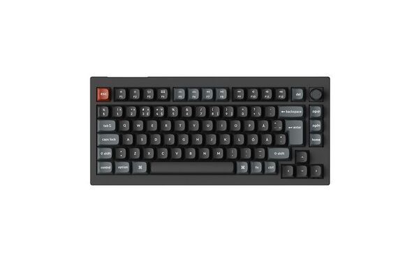 Keychron V1 Ultra 8K 75% Wireless Mechanical Gaming Keyboard, POM Brown, Black