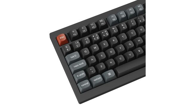 Keychron V1 Ultra 8K 75% -langaton mekaaninen pelin&auml;pp&auml;imist&ouml;, POM Brown, musta