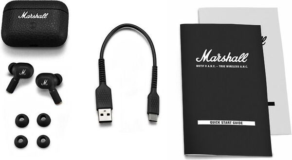 Marshall Motif II A.N.C. tr&aring;dl&ouml;sa in-ear h&ouml;rlurar, svart